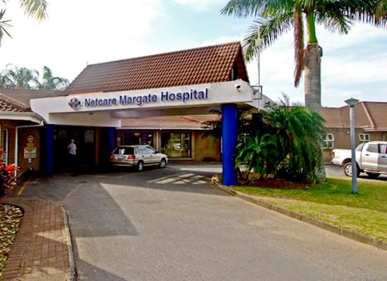 Exterior of Netcare Margate Hospital, the practice location
