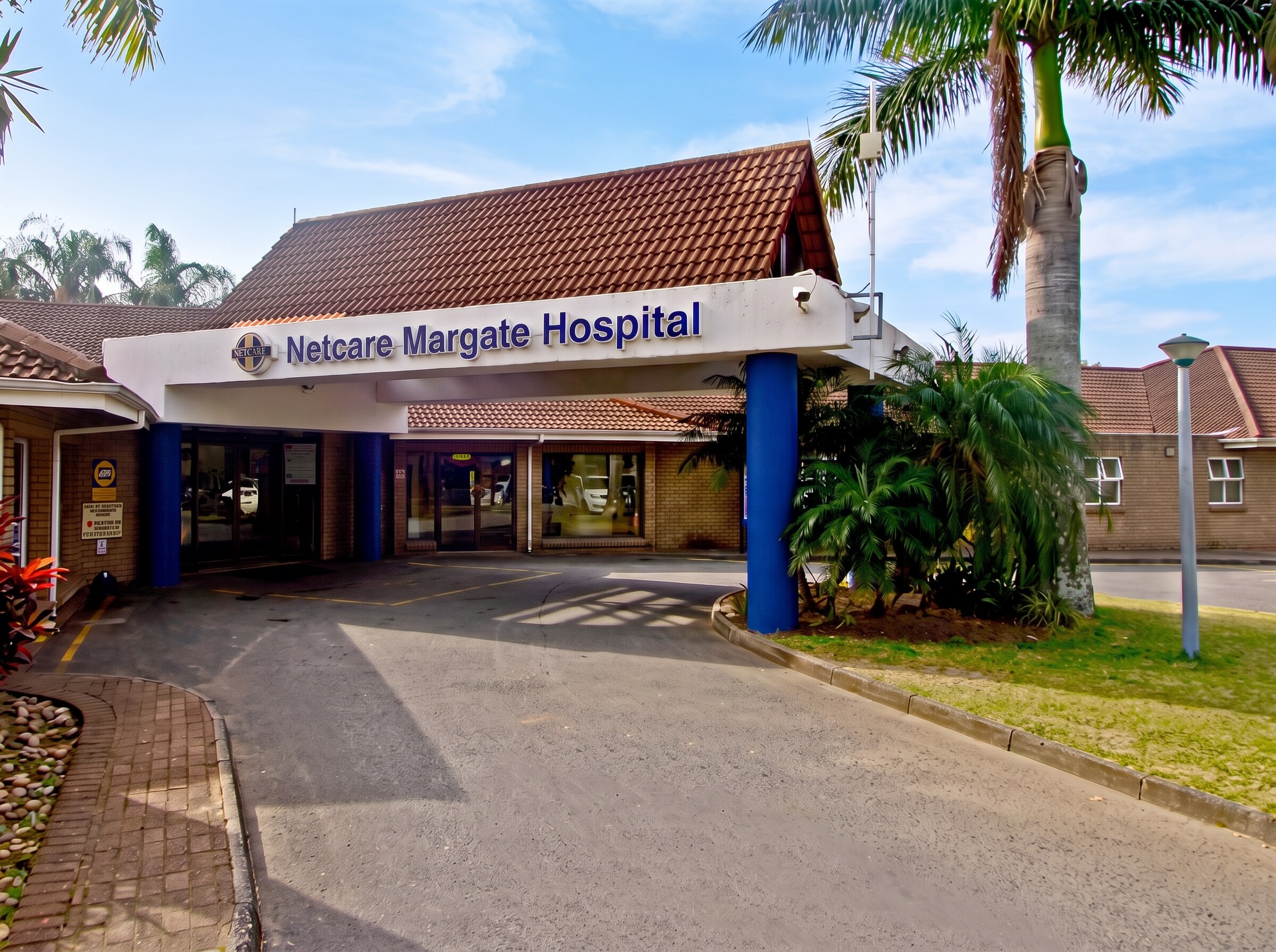 Exterior of Netcare Margate Hospital, the practice location